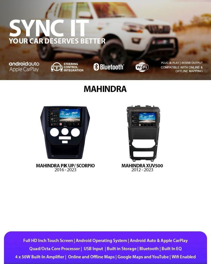 Mahindra CarPlay & Android Auto